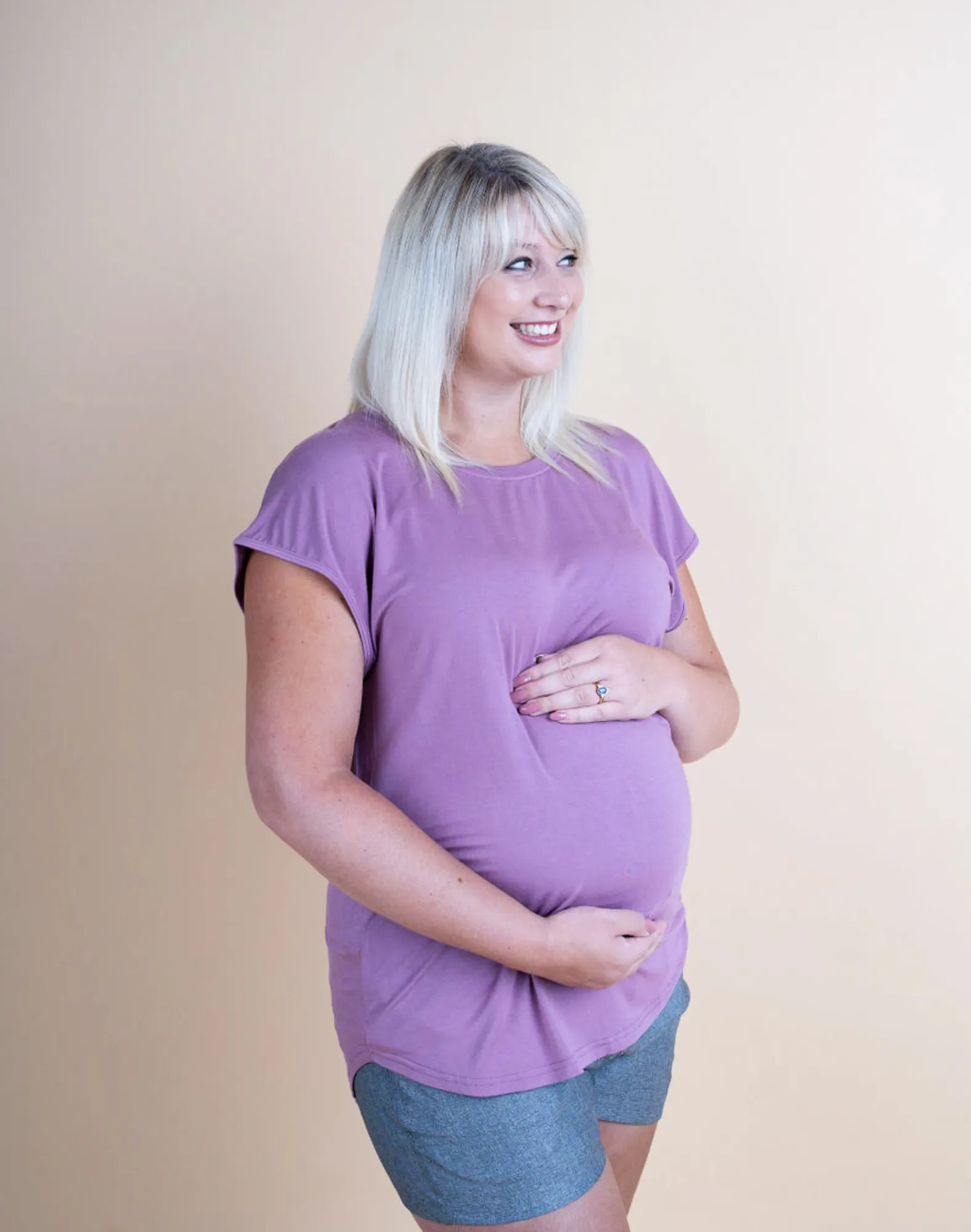** CLEARANCE ** Breastfeeding Top - Luxe Tee Vintage Rose