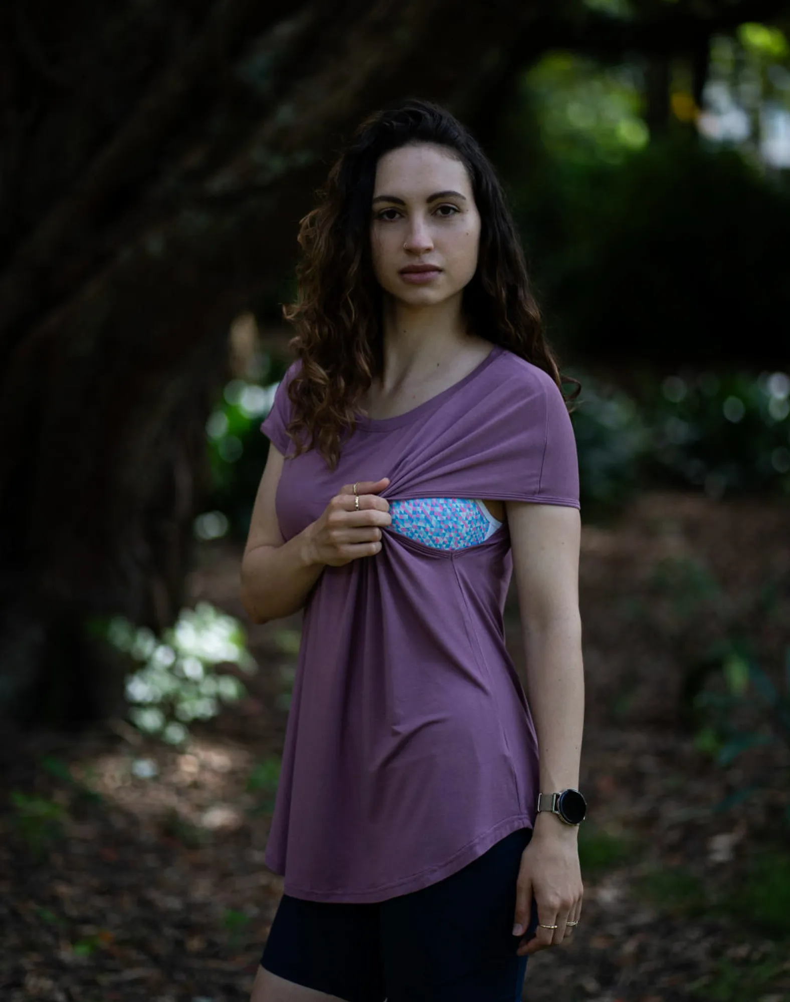 ** CLEARANCE ** Breastfeeding Top - Luxe Tee Vintage Rose