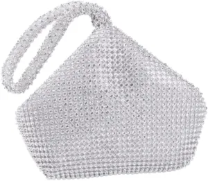 1Pc Rhinestone Handbag for Women Fashionable Change Purse Sparkly Cellphone Clutch for Parties Evening Bag for Special Occasions and Night