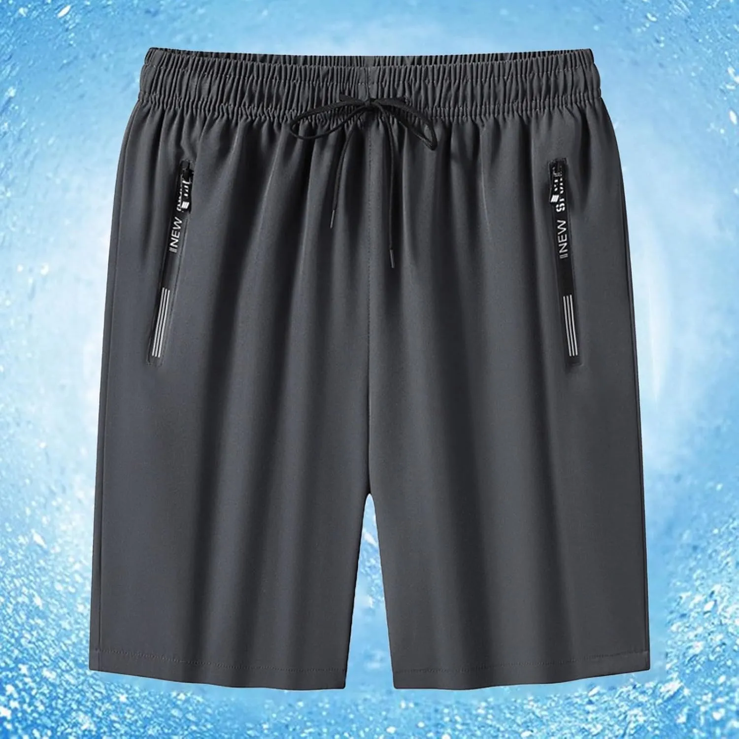 Active Shorts for Men, Ice Silk Quick Dry Slim Fit Stretch Short Pants, Breathable Flexible Sporty Joggers Big and Tall