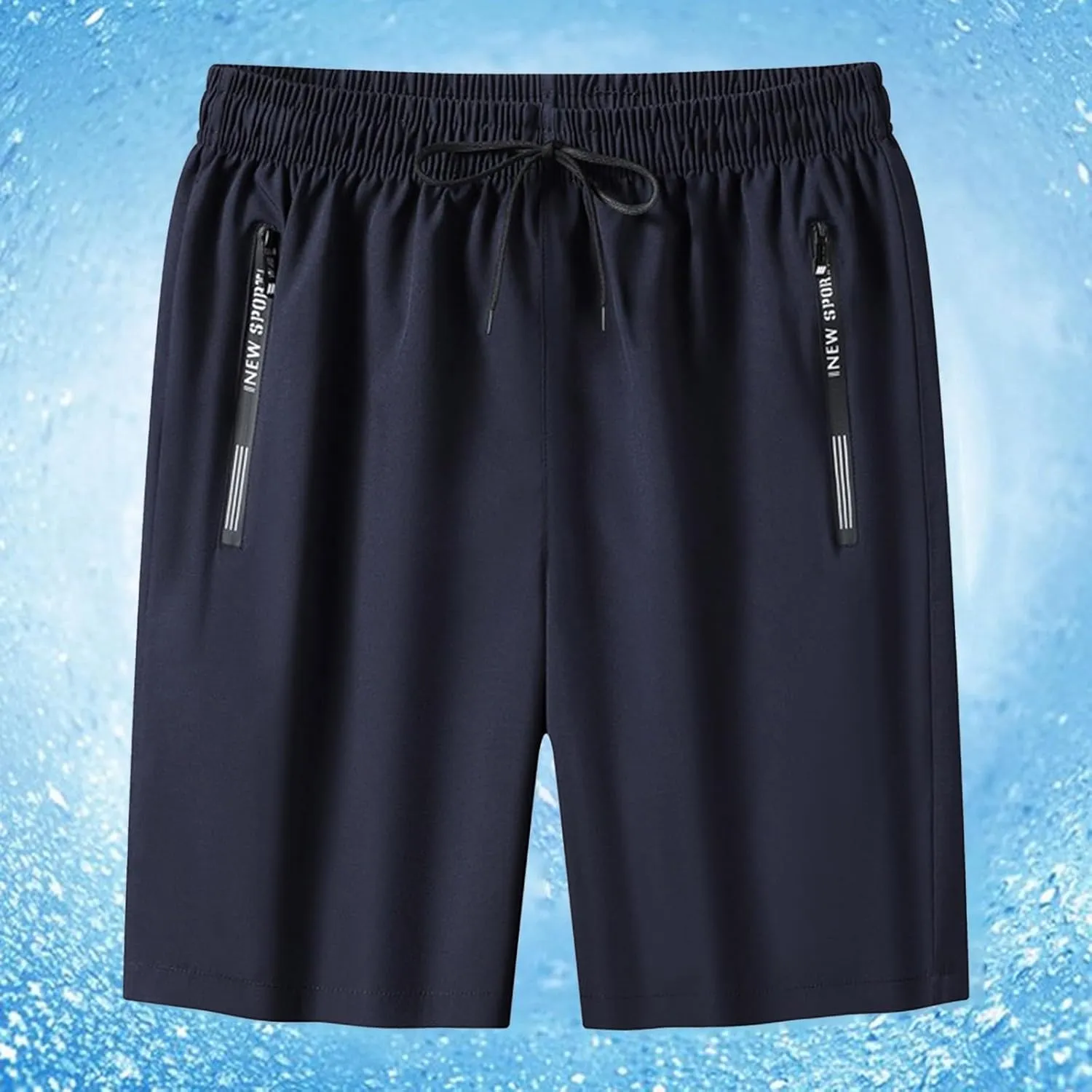 Active Shorts for Men, Ice Silk Quick Dry Slim Fit Stretch Short Pants, Breathable Flexible Sporty Joggers Big and Tall