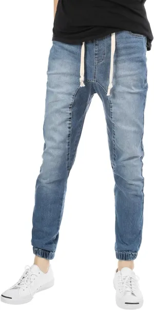 Allsense Men's Slim-Fit Twill Drop-Crotch Jogger Pants