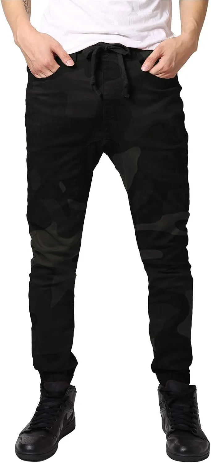 Allsense Men's Slim-Fit Twill Drop-Crotch Jogger Pants
