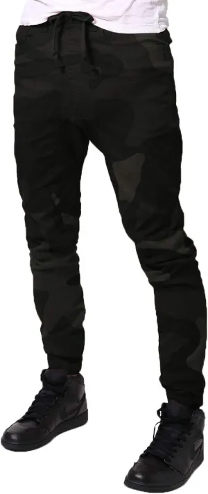 Allsense Men's Slim-Fit Twill Drop-Crotch Jogger Pants