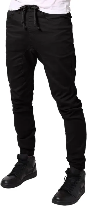Allsense Men's Slim-Fit Twill Drop-Crotch Jogger Pants