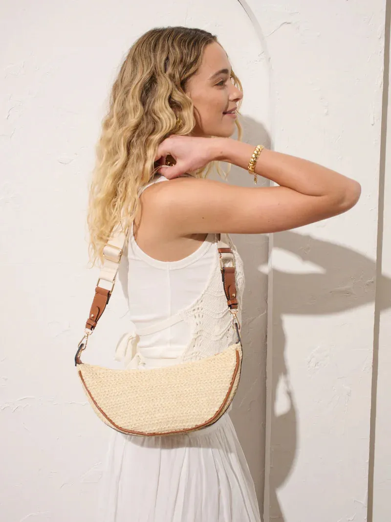 Angels Whisper - Lenora Banana Straw bag