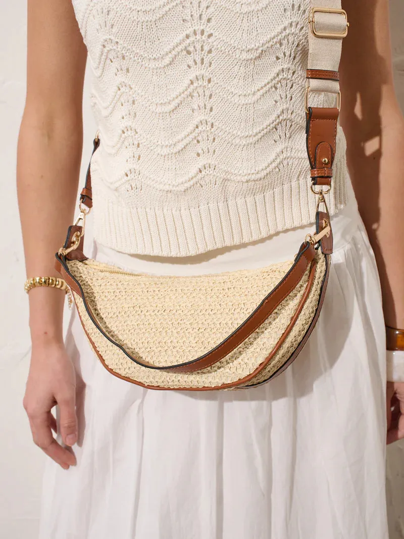 Angels Whisper - Lenora Banana Straw bag