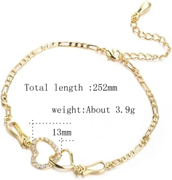 Anklet Women Anklet Sandals Foot Jewelry Leg Chain Anklets Anklet for Women (Metal Color : 8 Gold)