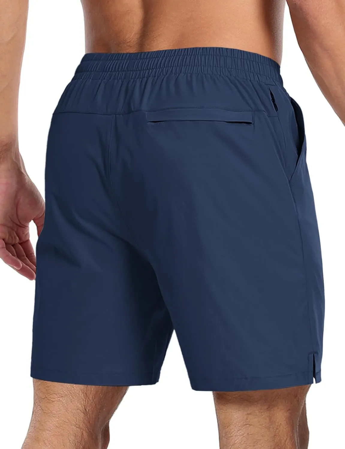 Aolesy Mens Athletic Shorts 7 Quick Dry Gym Running Shorts with Zipper Pockets Lightweight Workout Shorts