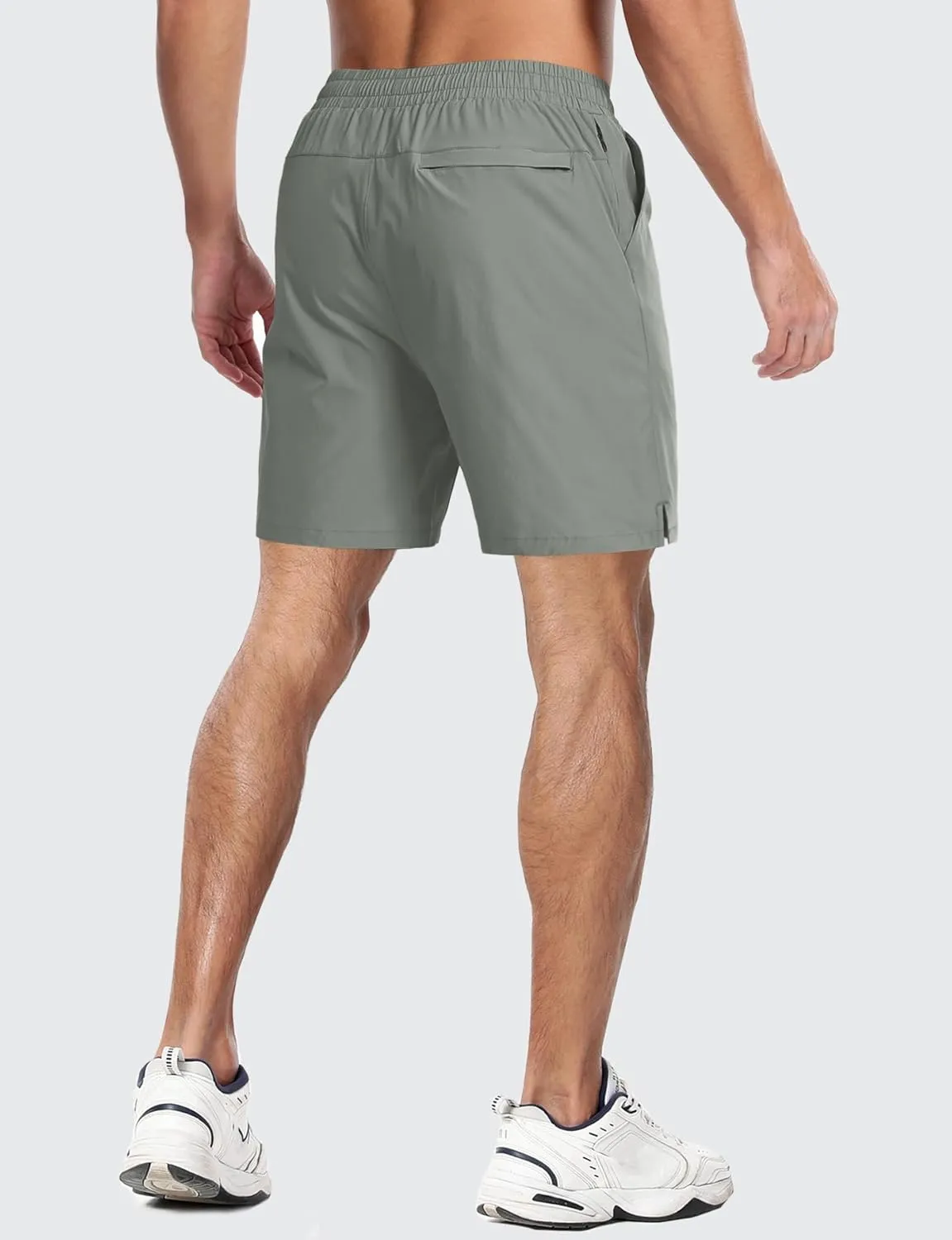 Aolesy Mens Athletic Shorts 7 Quick Dry Gym Running Shorts with Zipper Pockets Lightweight Workout Shorts
