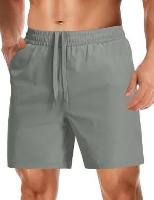 Aolesy Mens Athletic Shorts 7 Quick Dry Gym Running Shorts with Zipper Pockets Lightweight Workout Shorts