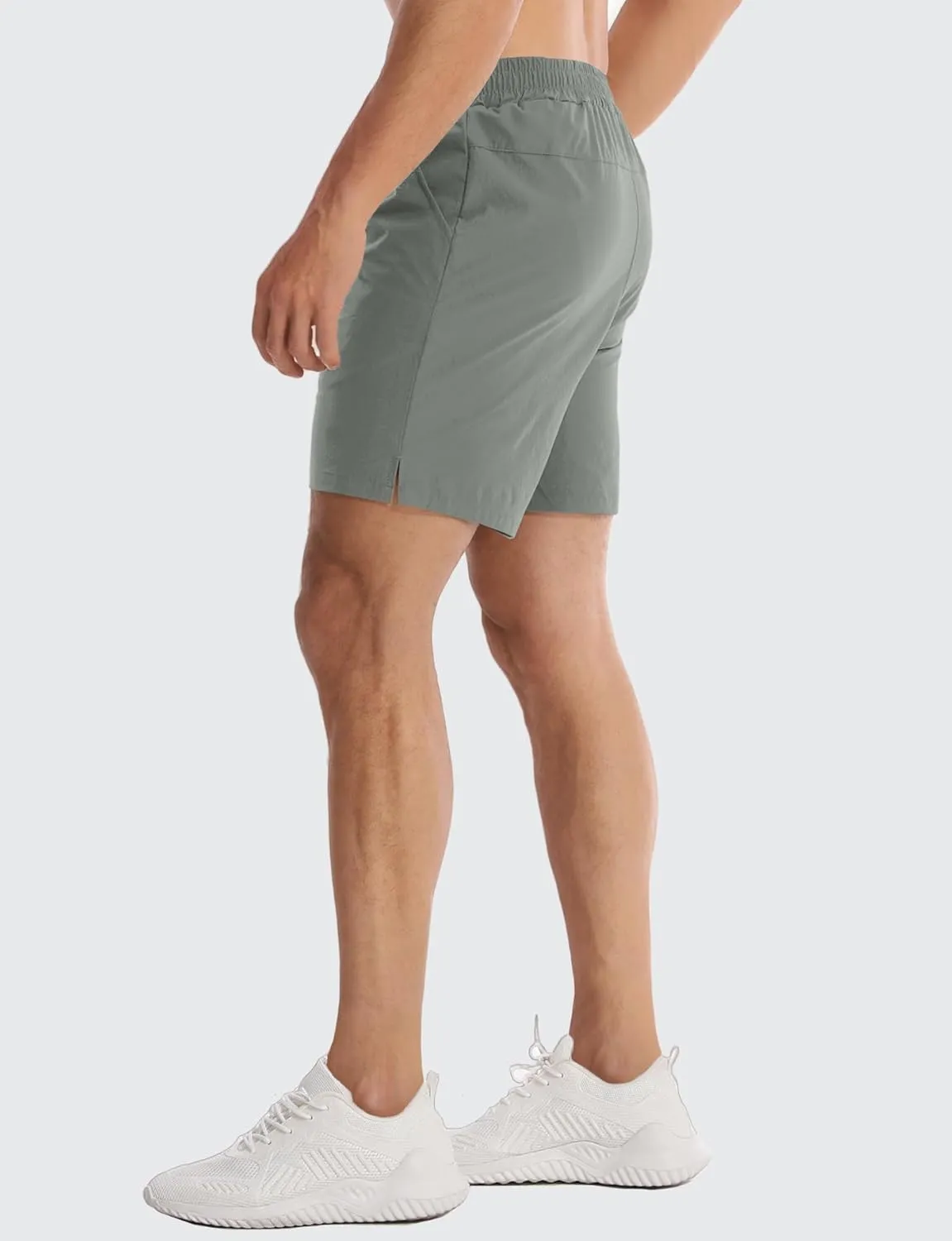 Aolesy Mens Athletic Shorts 7 Quick Dry Gym Running Shorts with Zipper Pockets Lightweight Workout Shorts