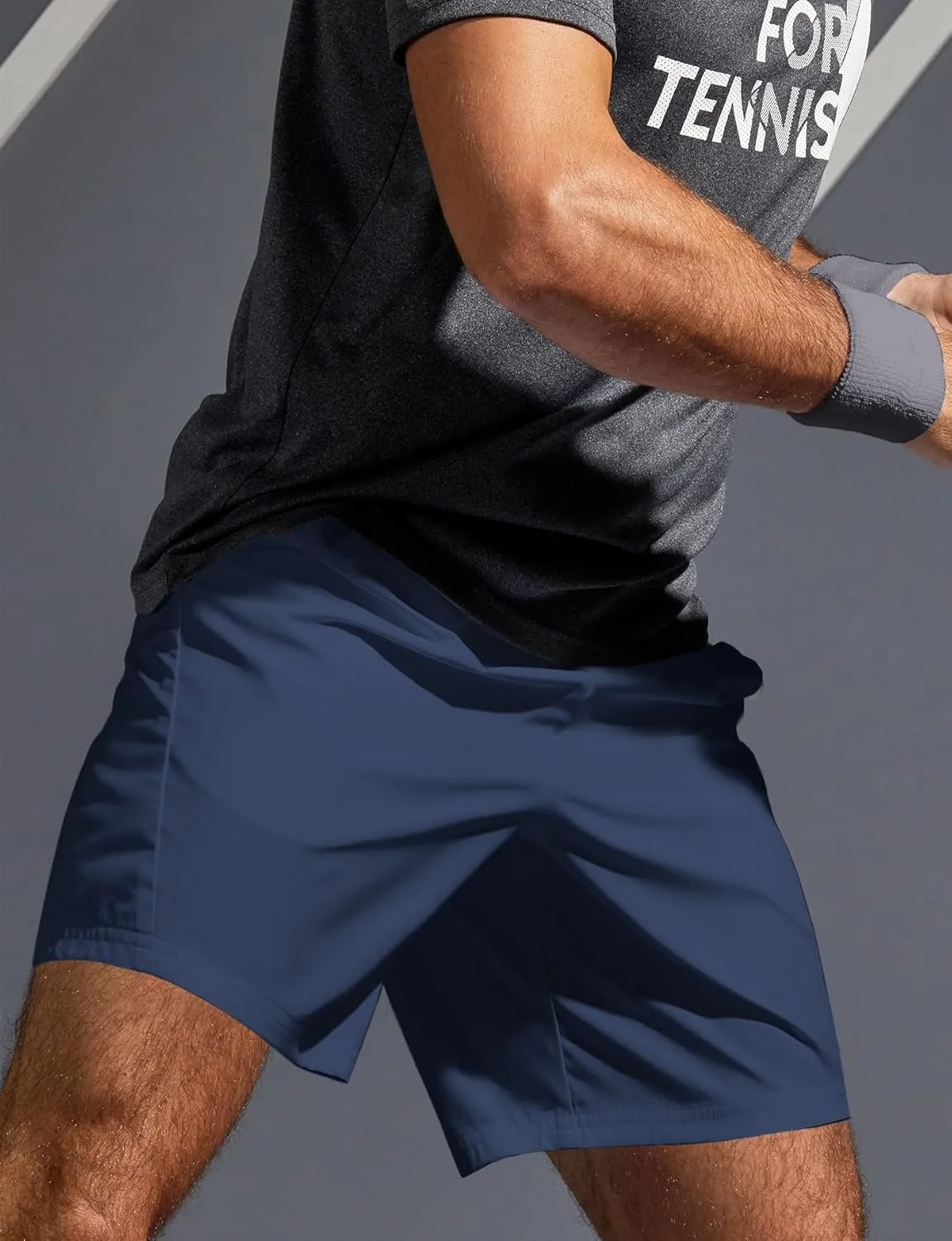 Aolesy Mens Athletic Shorts 7 Quick Dry Gym Running Shorts with Zipper Pockets Lightweight Workout Shorts