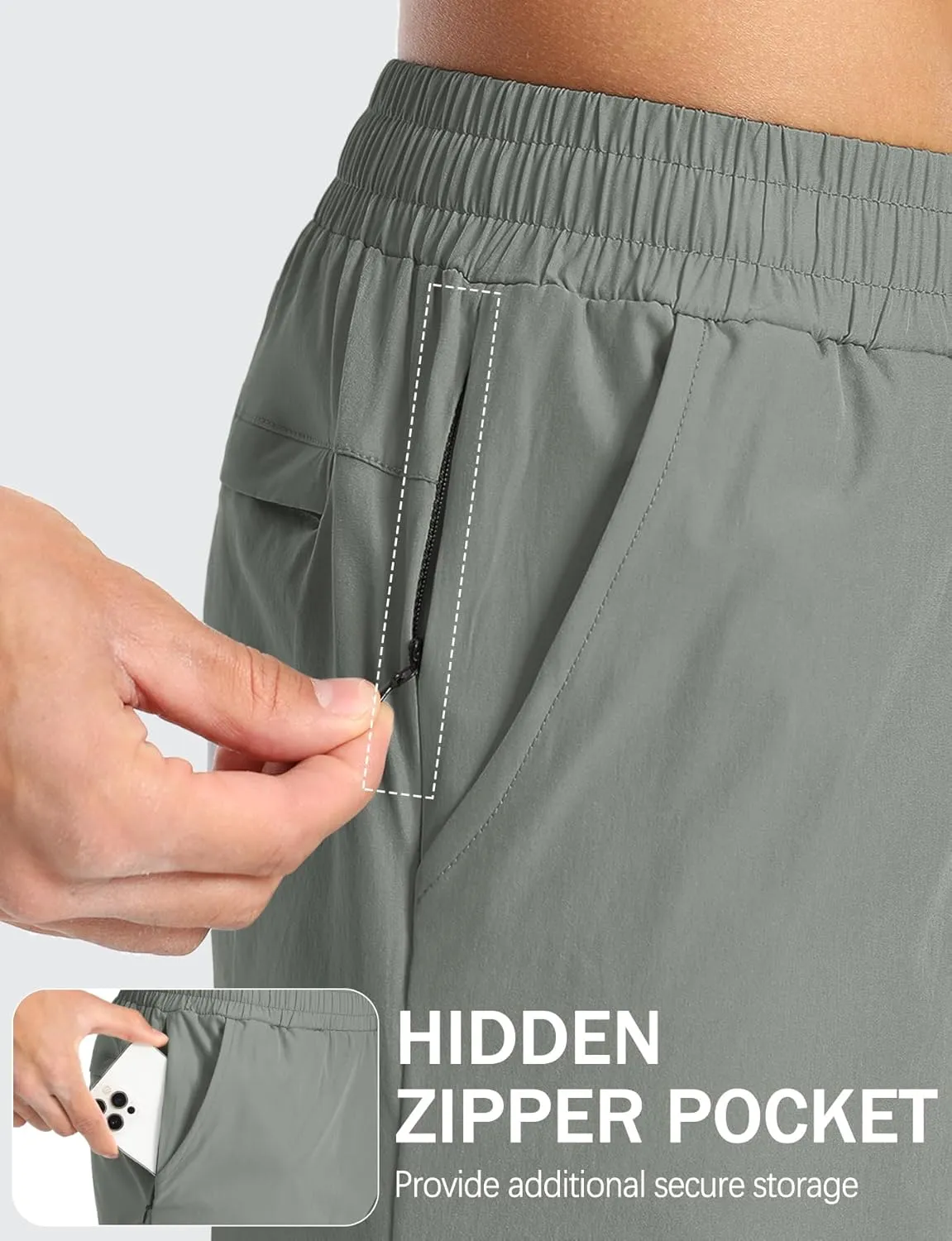 Aolesy Mens Athletic Shorts 7 Quick Dry Gym Running Shorts with Zipper Pockets Lightweight Workout Shorts