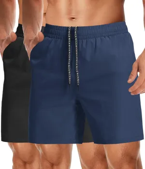 Aolesy Mens Athletic Shorts 7 Quick Dry Gym Running Shorts with Zipper Pockets Lightweight Workout Shorts