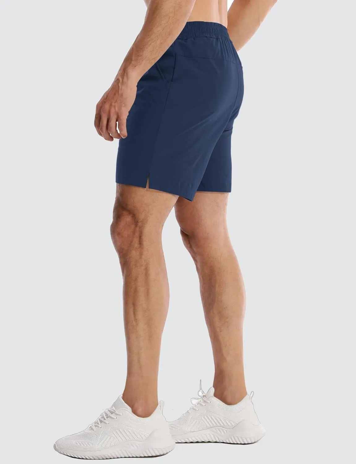 Aolesy Mens Athletic Shorts 7 Quick Dry Gym Running Shorts with Zipper Pockets Lightweight Workout Shorts