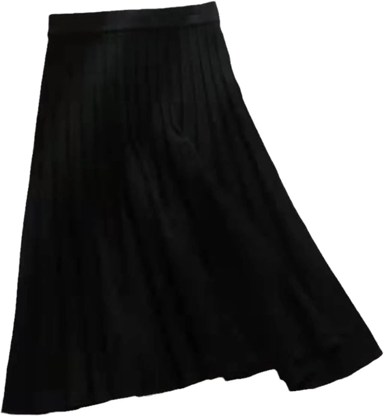 Autumn Winter Thick Knitted Skirt Women Fashion High Waist Pleated Midi Skirts Female Elegant Chic A Line Skirt