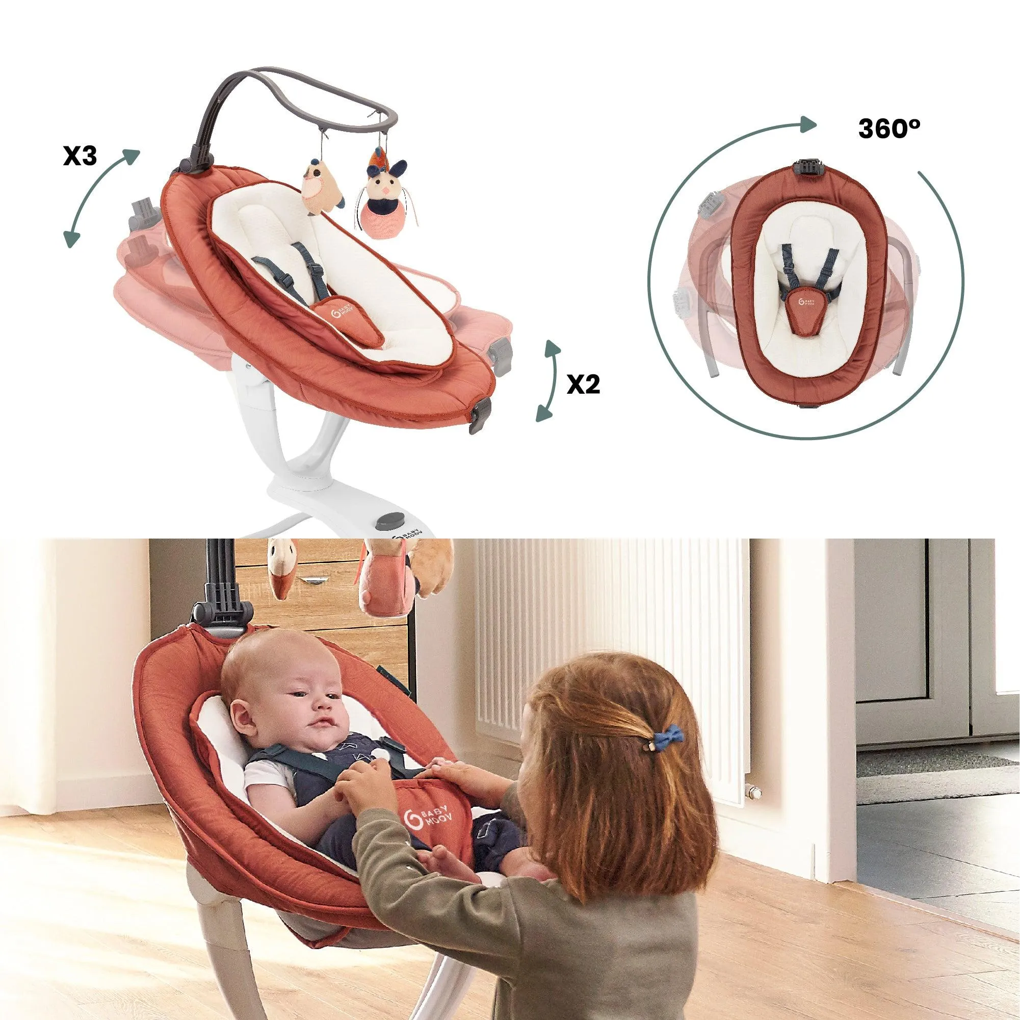 Babymoov Swoon Motion Electric 360° Baby Swing