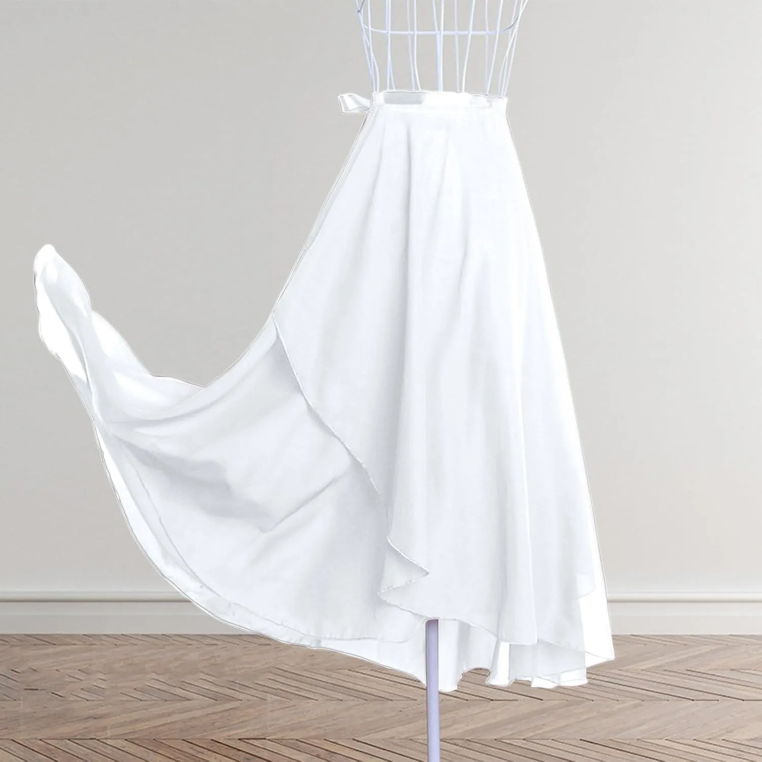Ballet Skirts for Women Trendy Long Wrap Chiffon Party Skirt Casual Sheer Dance Costumes High Waist Beach Skirt