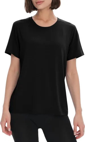 BAMBOO COOL Women's T Shirts Classic Short Sleeve Fit Tops for Women Casual Fitted Tees