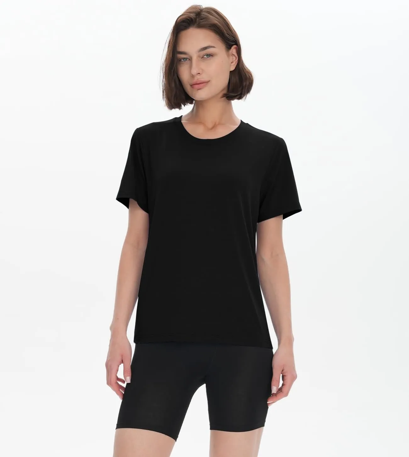 BAMBOO COOL Women's T Shirts Classic Short Sleeve Fit Tops for Women Casual Fitted Tees