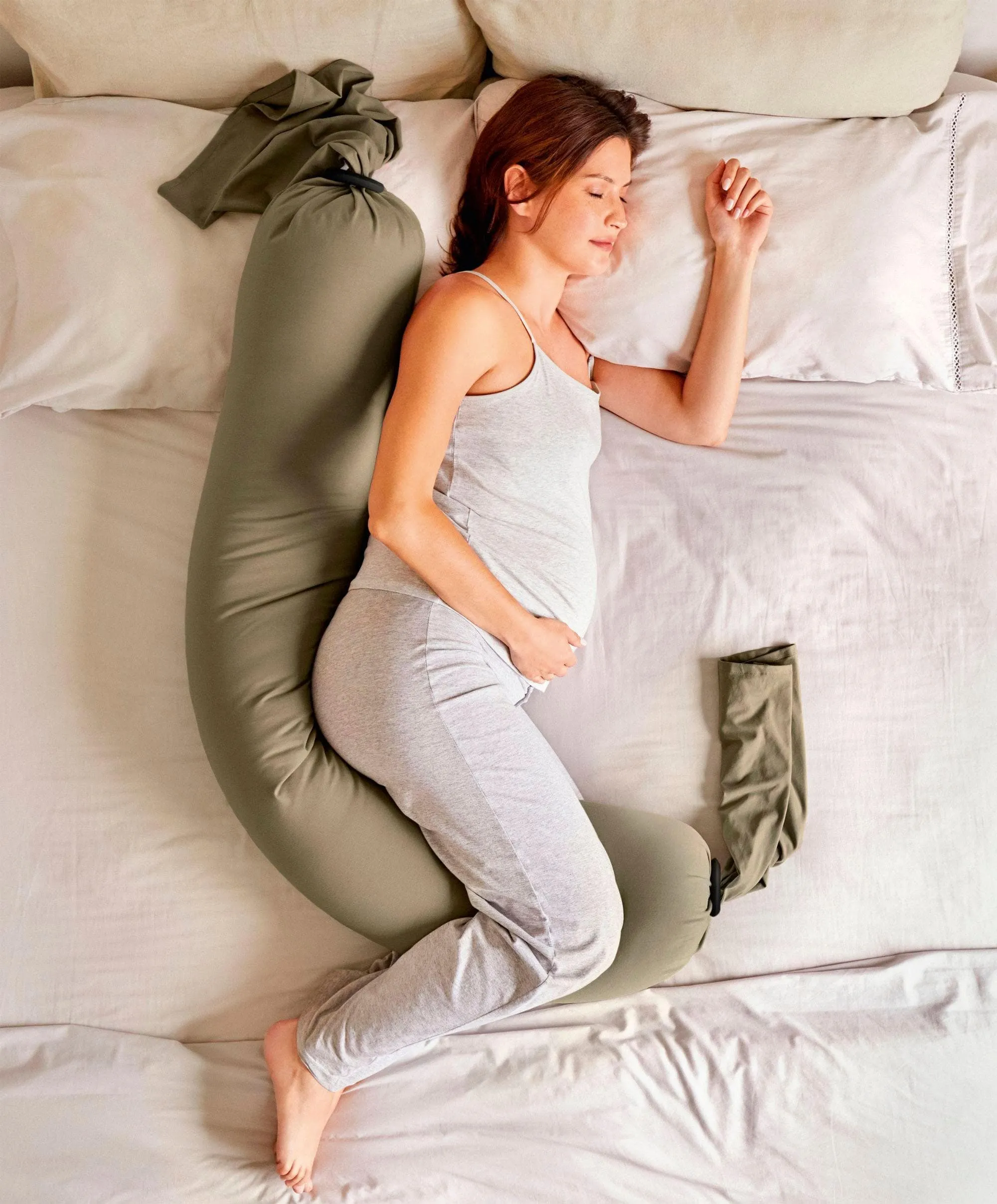 bbhugme Pregnancy Pillow - Dusty Olive
