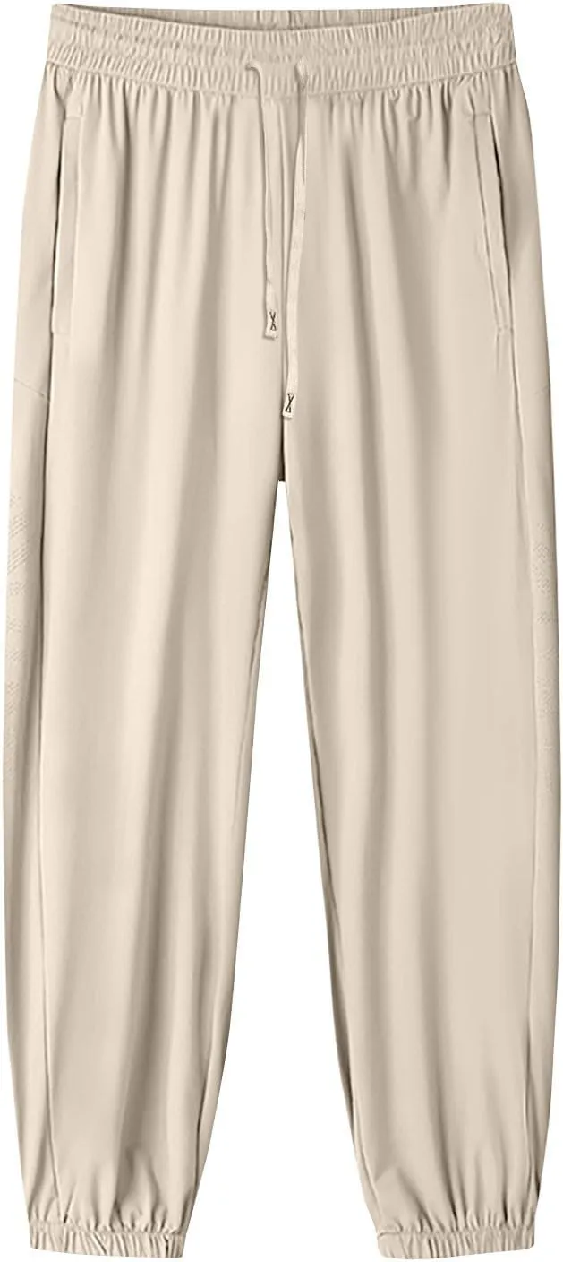 Beeswan Pants for Women Over 50 Ultra Stretch Breathable Casual Pant Quick Dry Elastic Waist Trousers with Pockets