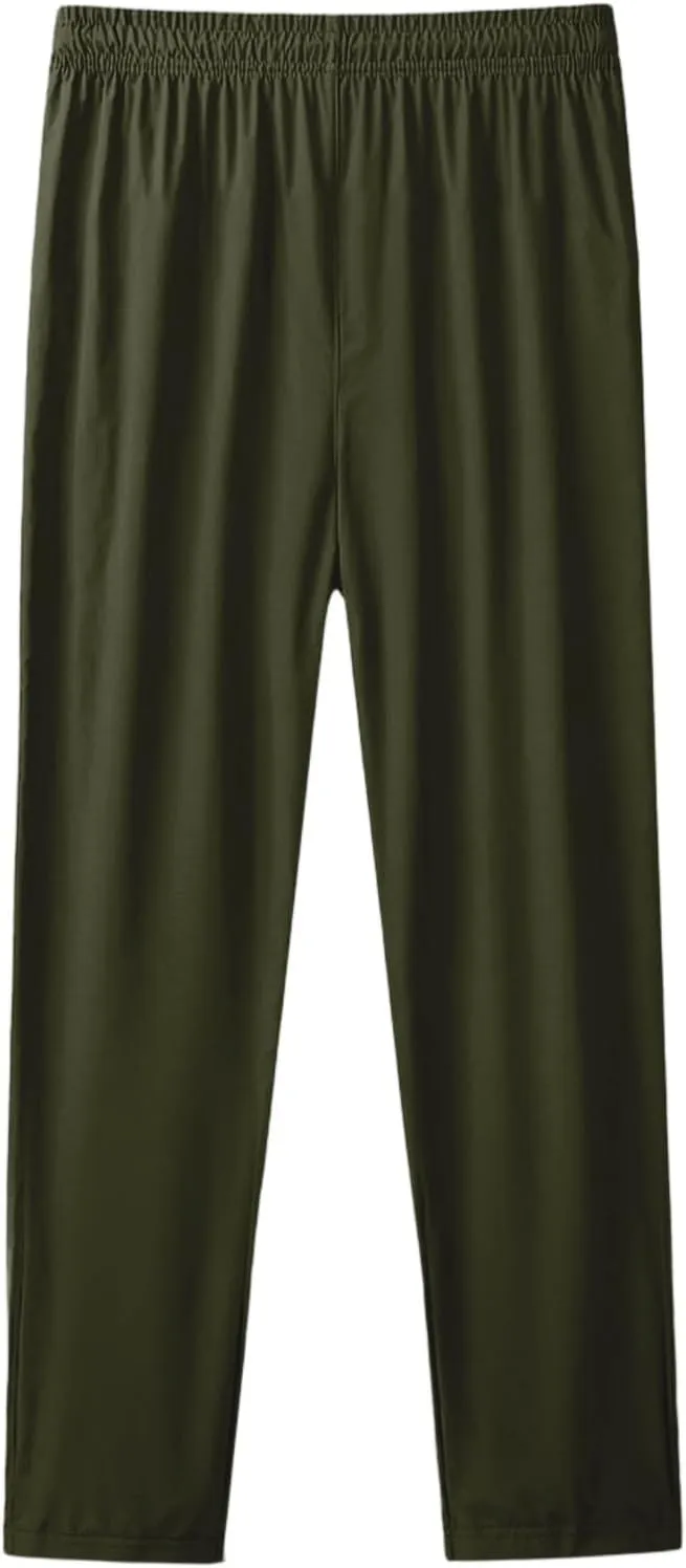 Beeswan Pants for Women Over 50 Ultra Stretch Breathable Casual Pant Quick Dry Elastic Waist Trousers with Pockets