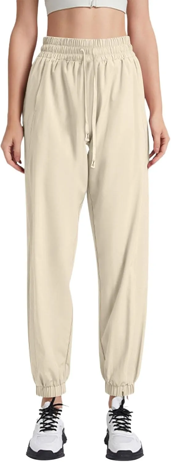 Beeswan Pants for Women Over 50 Ultra Stretch Breathable Casual Pant Quick Dry Elastic Waist Trousers with Pockets