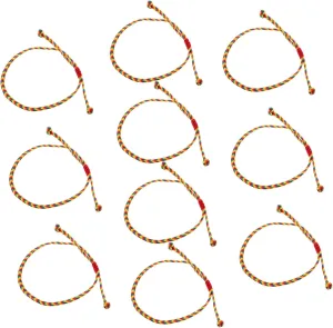 BESTonZON 10Pcs Adjustable Colorful Braided Rope Bracelets for Women Style Summer Beach String Anklets Hand Knitted Friendship Jewelry for Casual and Formal Wear