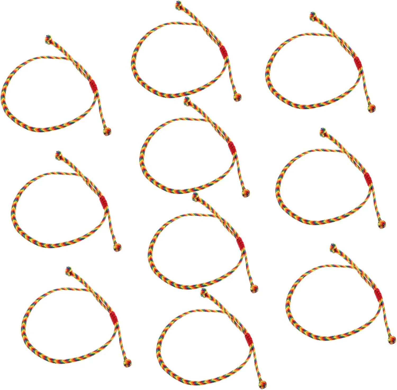 BESTonZON 10Pcs Adjustable Colorful Braided Rope Bracelets for Women Style Summer Beach String Anklets Hand Knitted Friendship Jewelry for Casual and Formal Wear