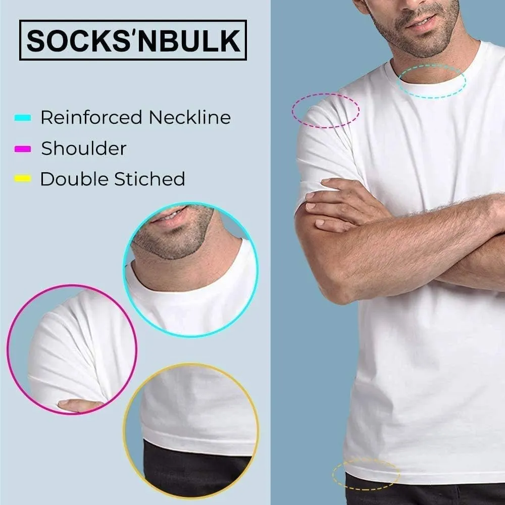 BILLIONHATS 12 Pack Plus Size Men's Cotton T-Shirts Bulk Big & Tall, Premium Fitted, Lightweight Classic Short Sleeve Tees