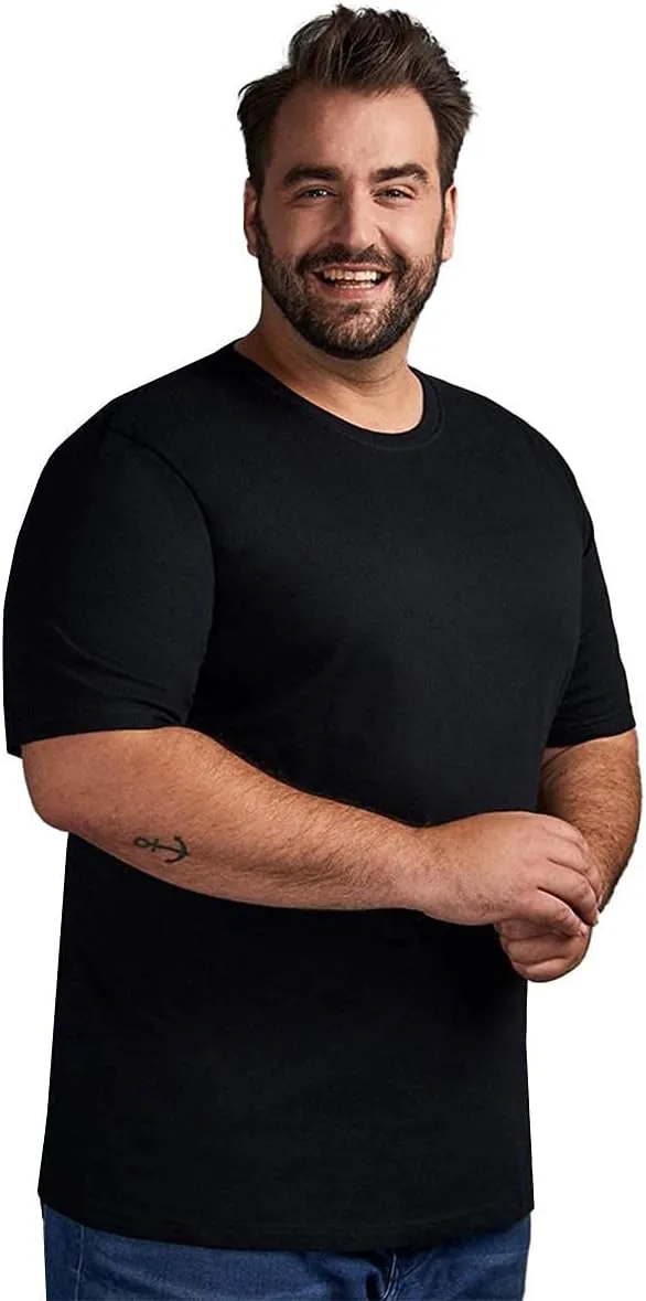 BILLIONHATS 12 Pack Plus Size Men's Cotton T-Shirts Bulk Big & Tall, Premium Fitted, Lightweight Classic Short Sleeve Tees