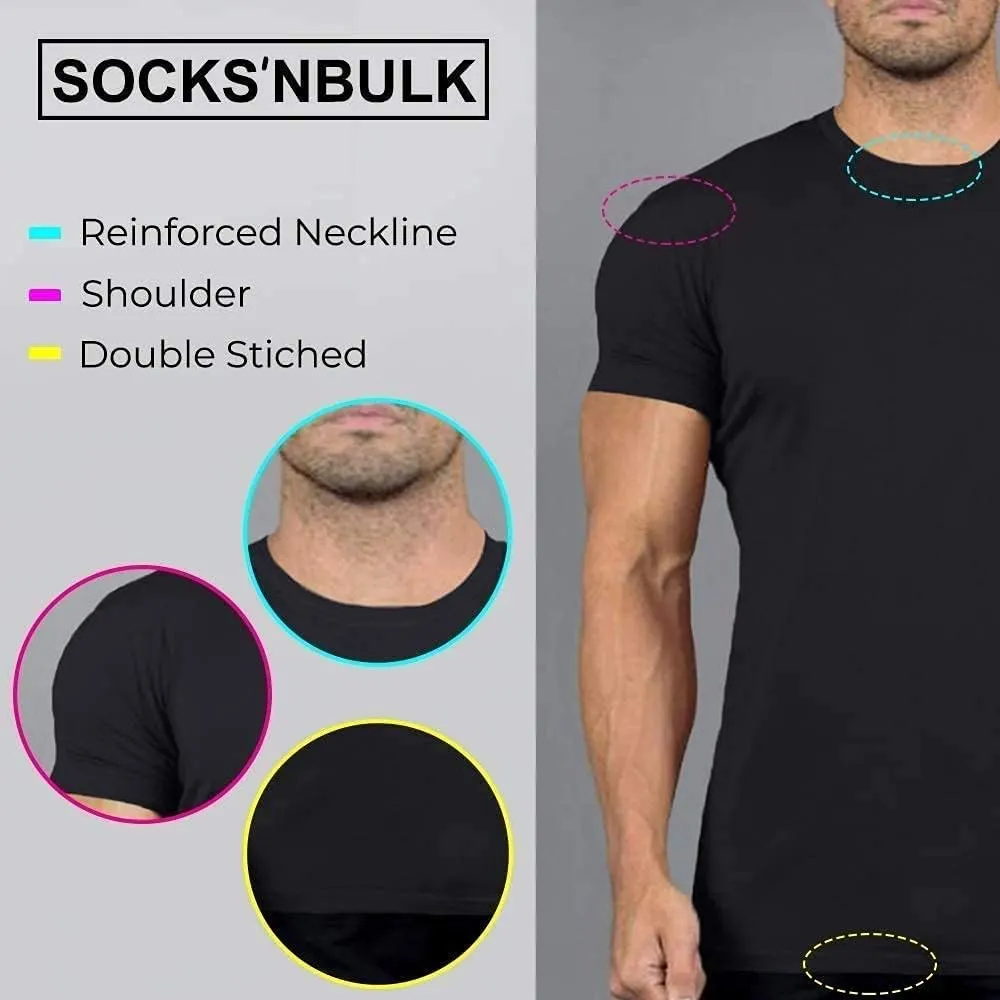 BILLIONHATS 12 Pack Plus Size Men's Cotton T-Shirts Bulk Big & Tall, Premium Fitted, Lightweight Classic Short Sleeve Tees