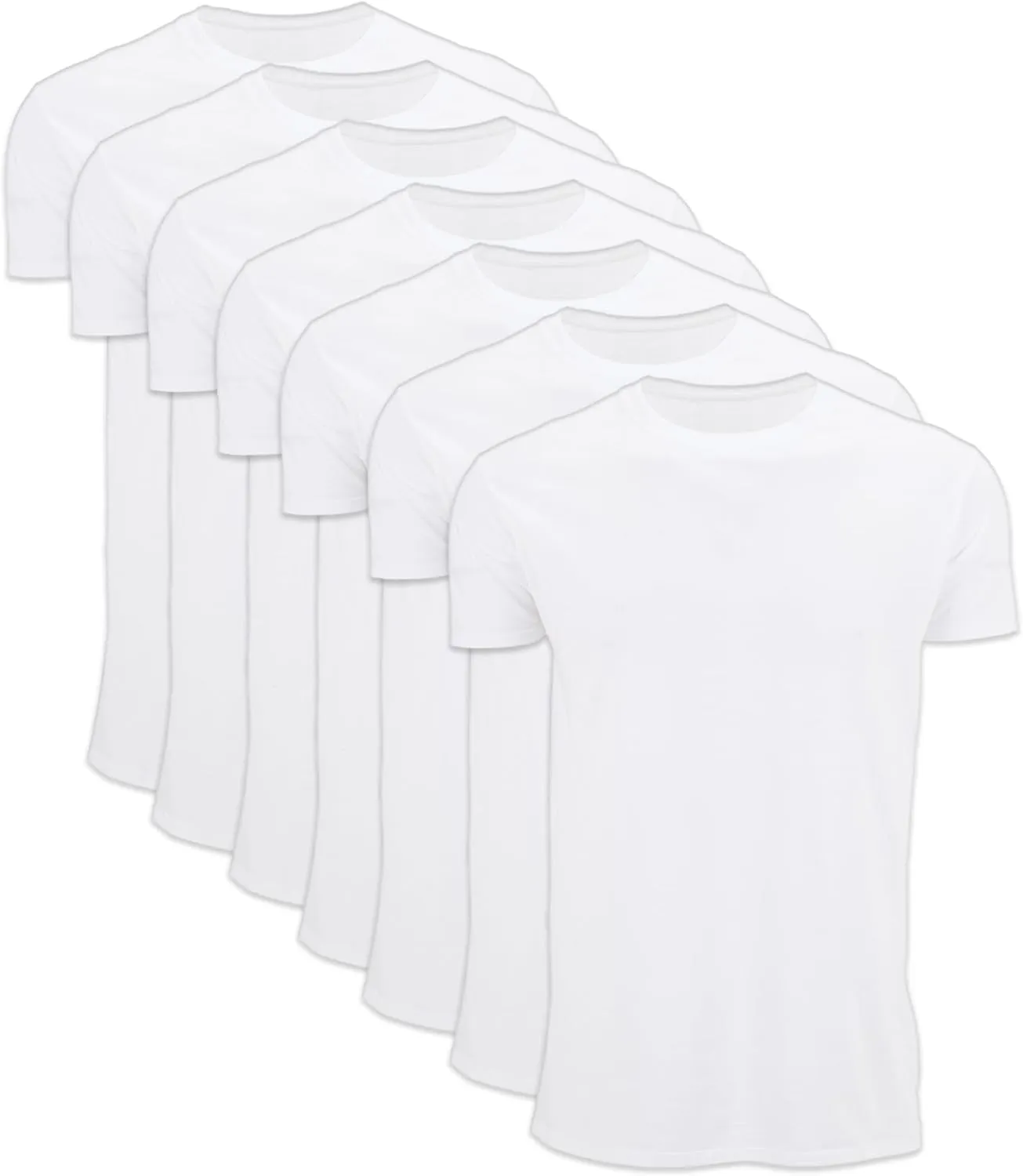 BILLIONHATS 12 Pack Plus Size Men's Cotton T-Shirts Bulk Big & Tall, Premium Fitted, Lightweight Classic Short Sleeve Tees