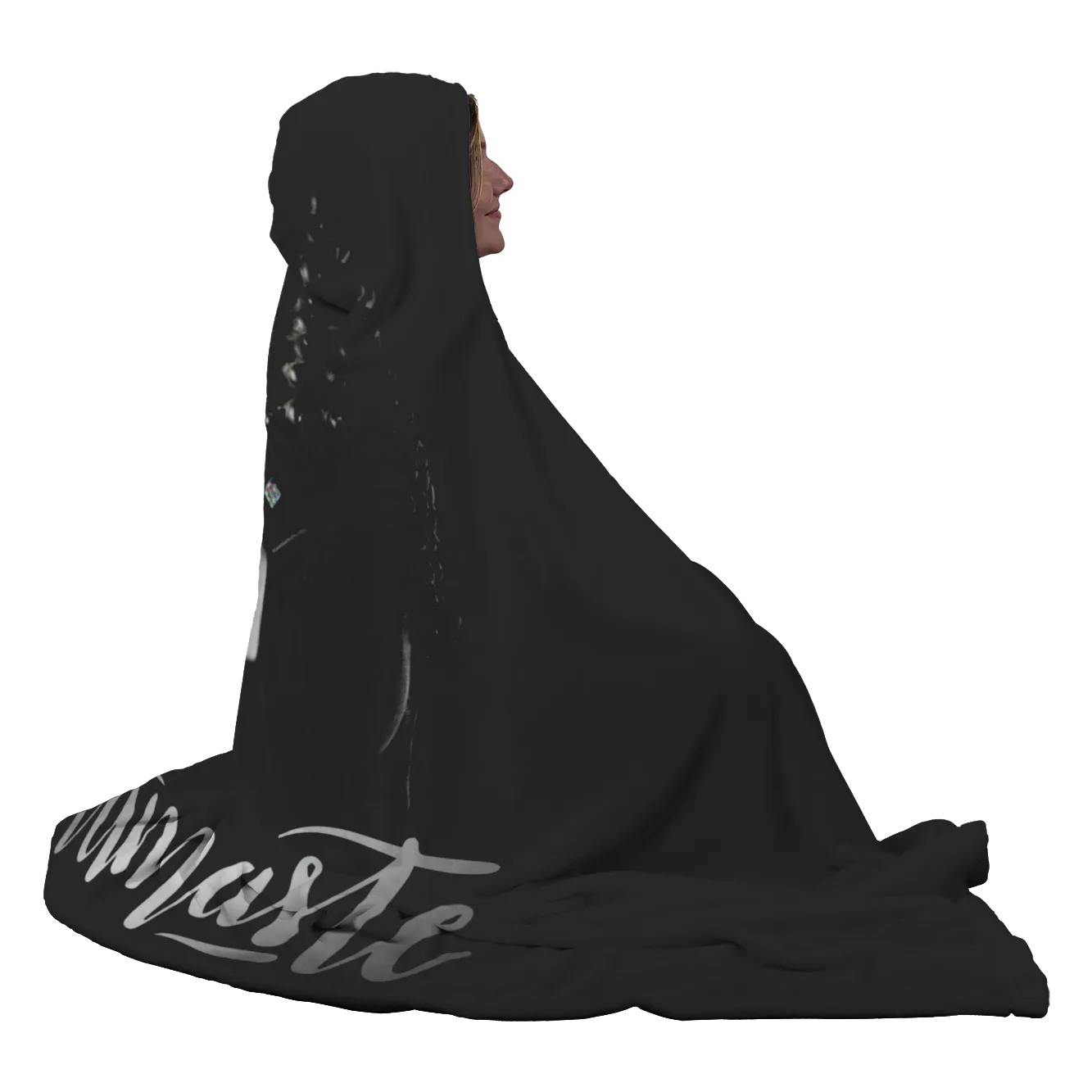 Black Buddha Hooded Blanket