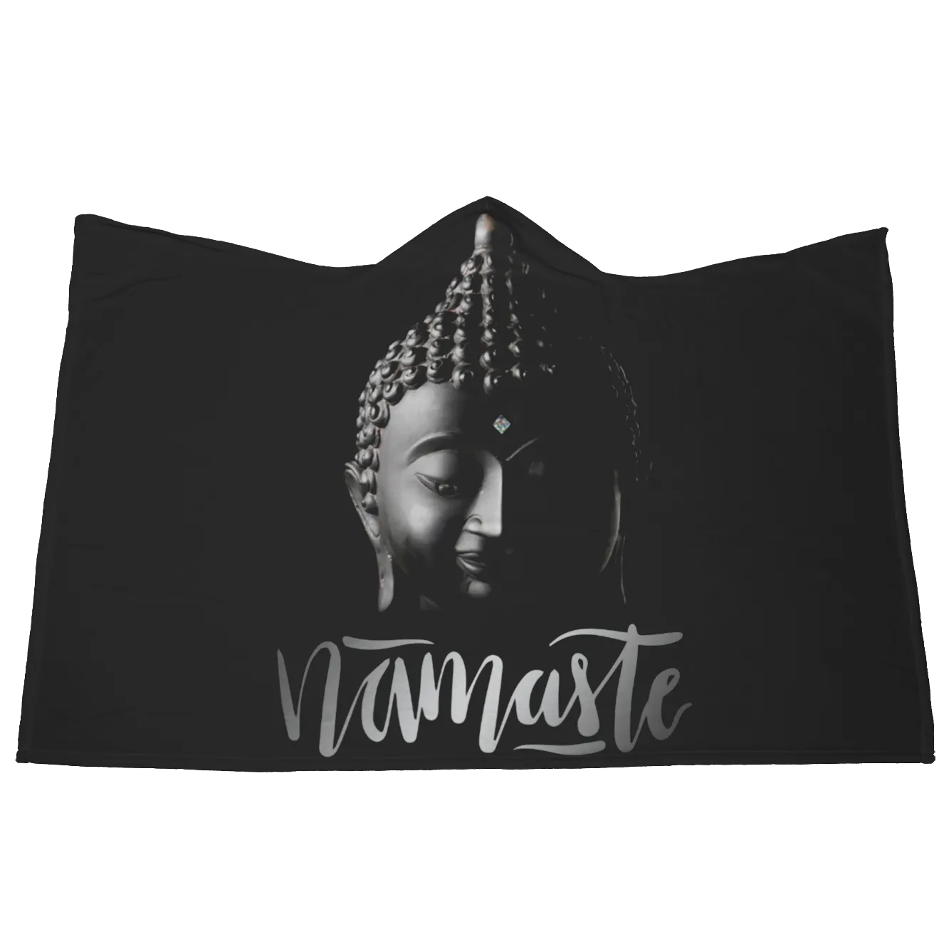 Black Buddha Hooded Blanket