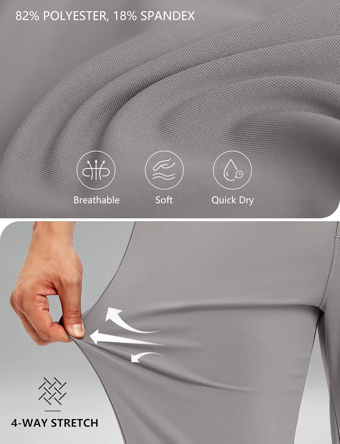 Blouty Men's Joggers Pants with Zipper Pockets Stretch Workout Athletic Sweatpants Gym Golf Joggers for Men Casual Running