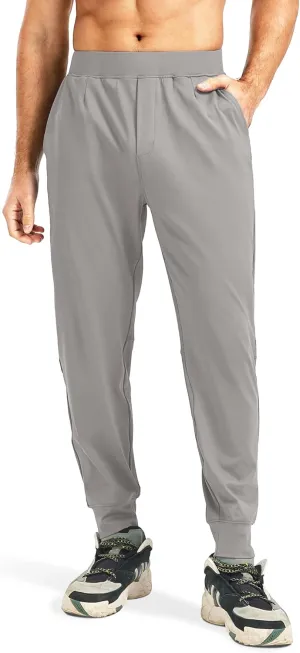 Blouty Men's Joggers Pants with Zipper Pockets Stretch Workout Athletic Sweatpants Gym Golf Joggers for Men Casual Running