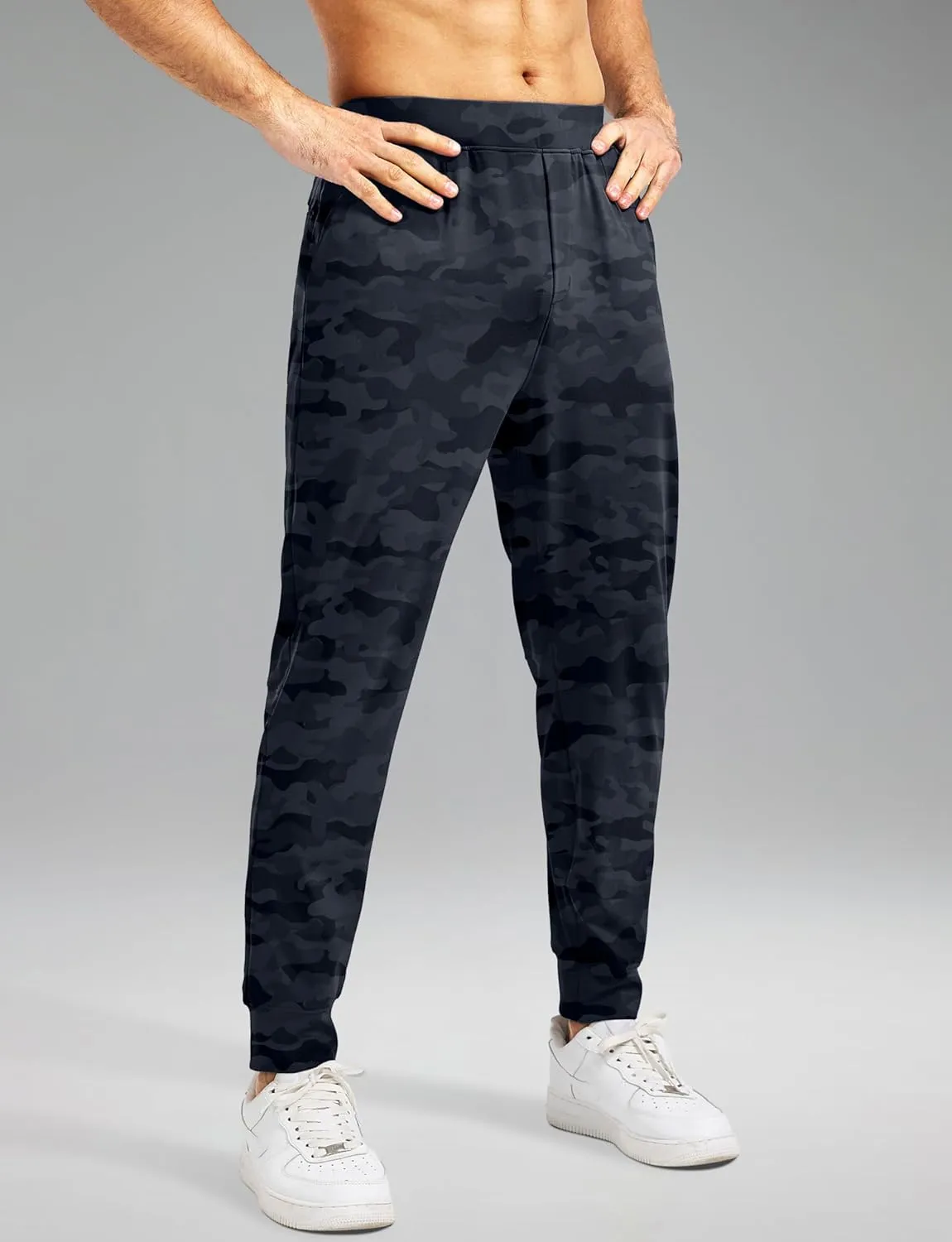 Blouty Men's Joggers Pants with Zipper Pockets Stretch Workout Athletic Sweatpants Gym Golf Joggers for Men Casual Running