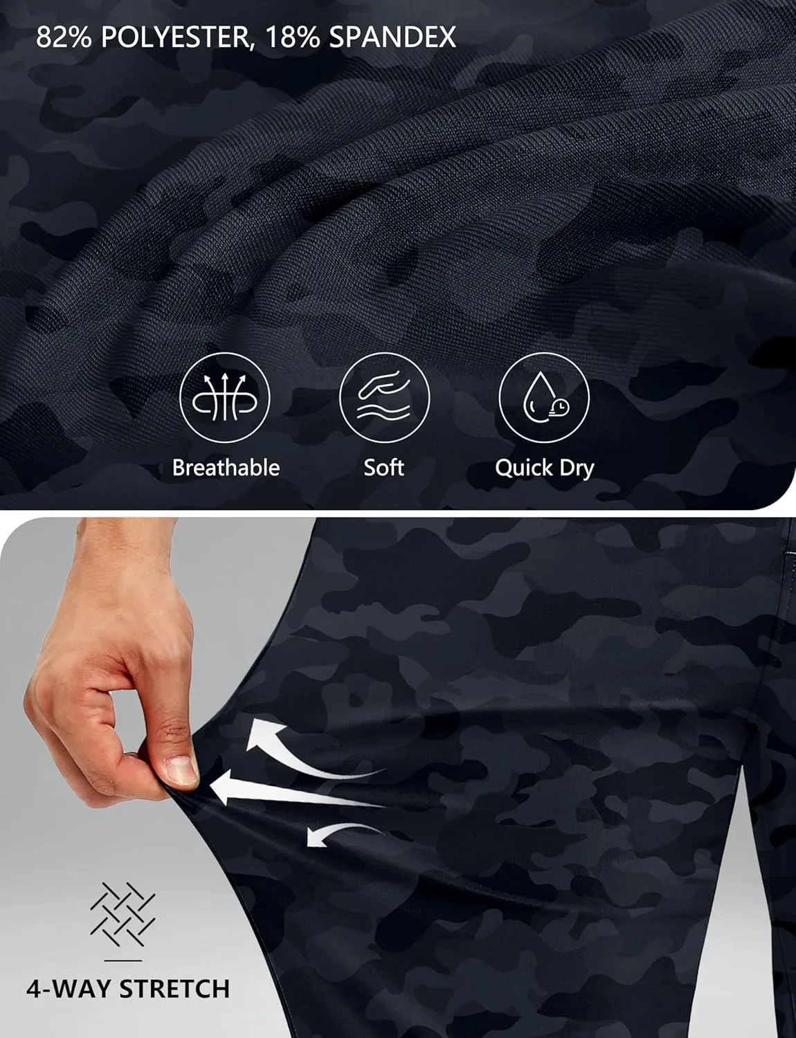 Blouty Men's Joggers Pants with Zipper Pockets Stretch Workout Athletic Sweatpants Gym Golf Joggers for Men Casual Running