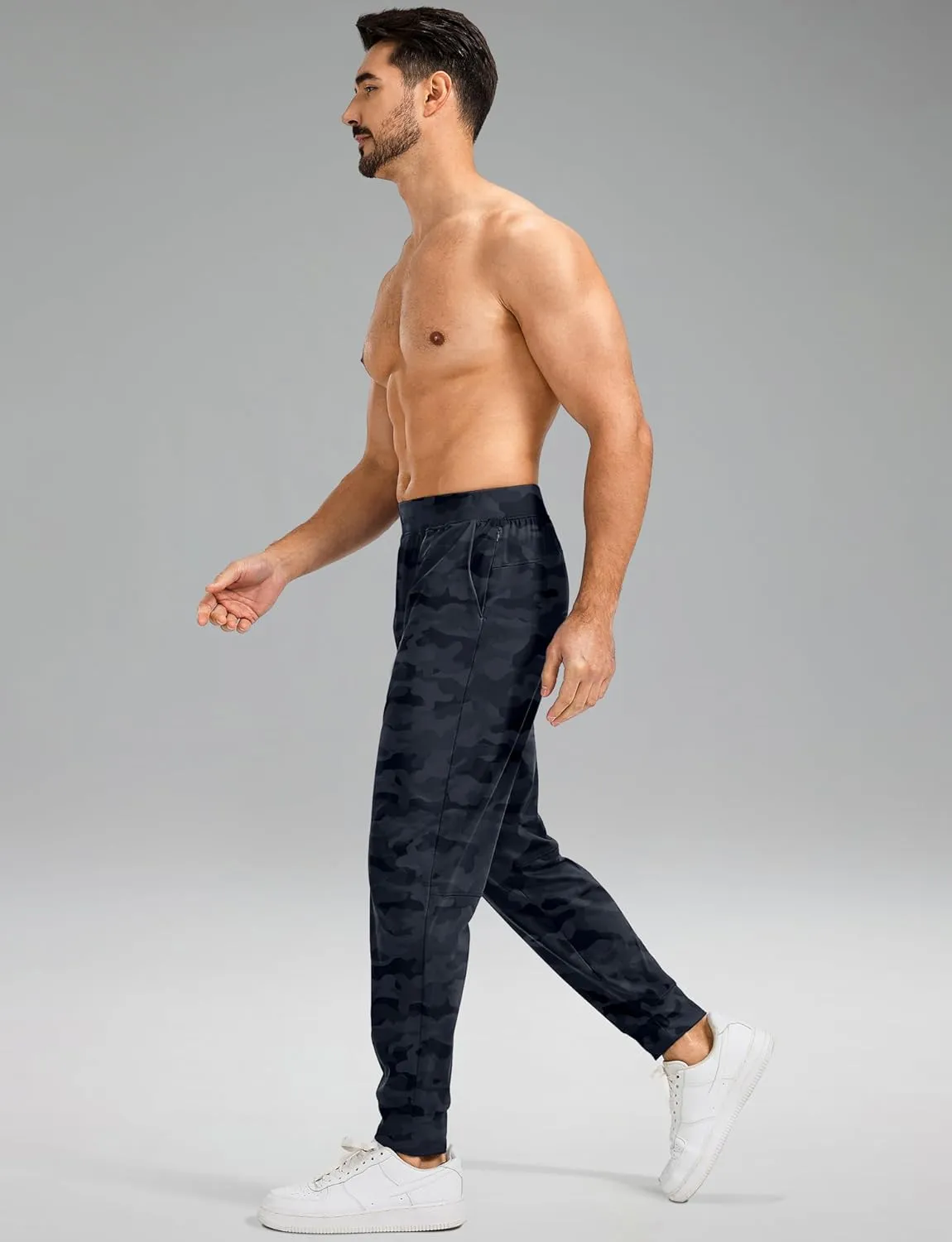 Blouty Men's Joggers Pants with Zipper Pockets Stretch Workout Athletic Sweatpants Gym Golf Joggers for Men Casual Running