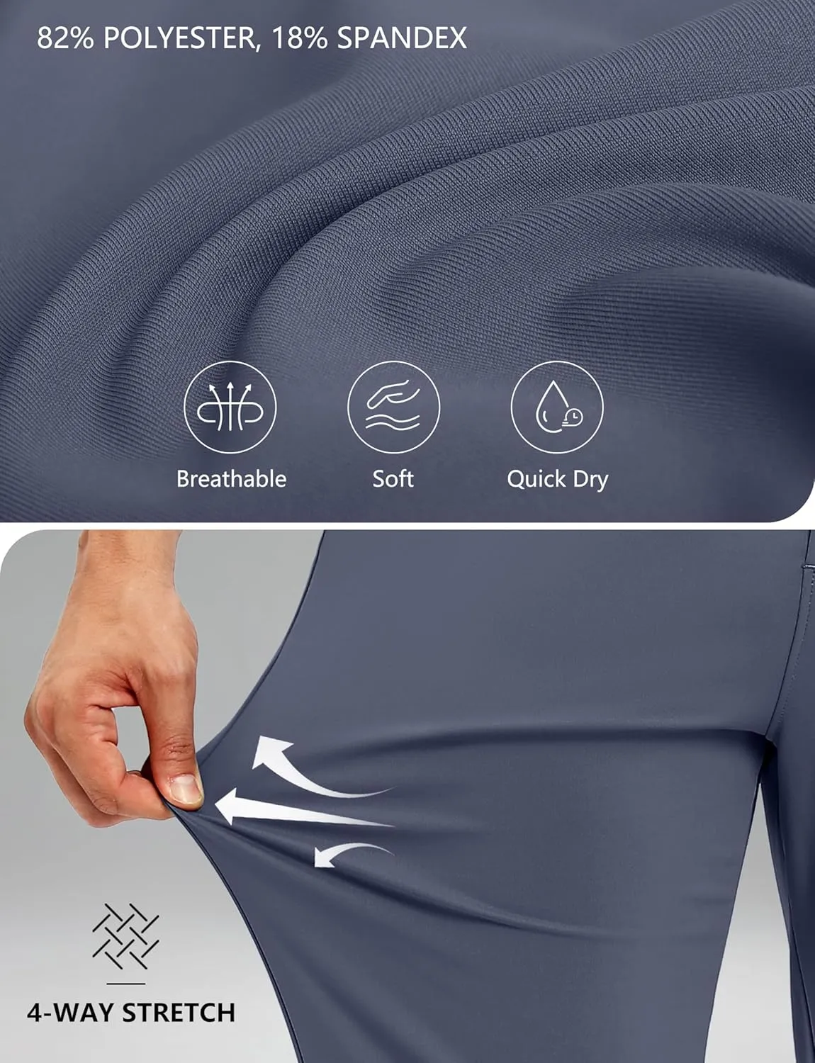 Blouty Men's Joggers Pants with Zipper Pockets Stretch Workout Athletic Sweatpants Gym Golf Joggers for Men Casual Running