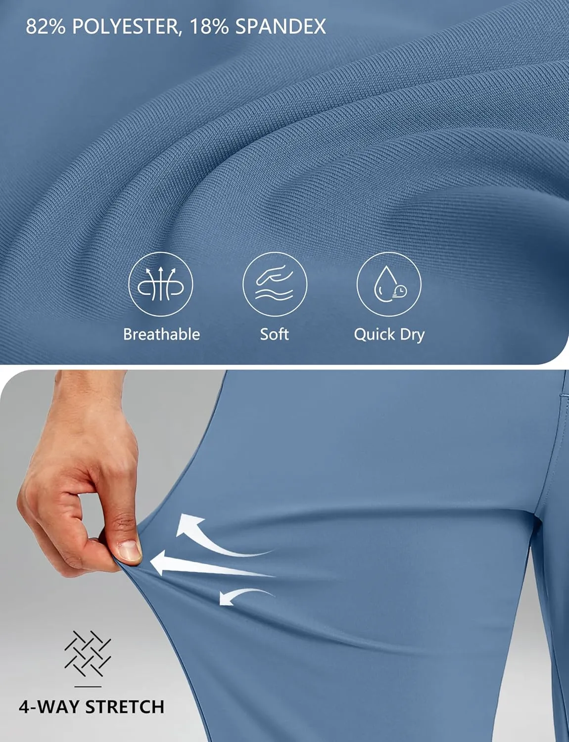 Blouty Men's Joggers Pants with Zipper Pockets Stretch Workout Athletic Sweatpants Gym Golf Joggers for Men Casual Running