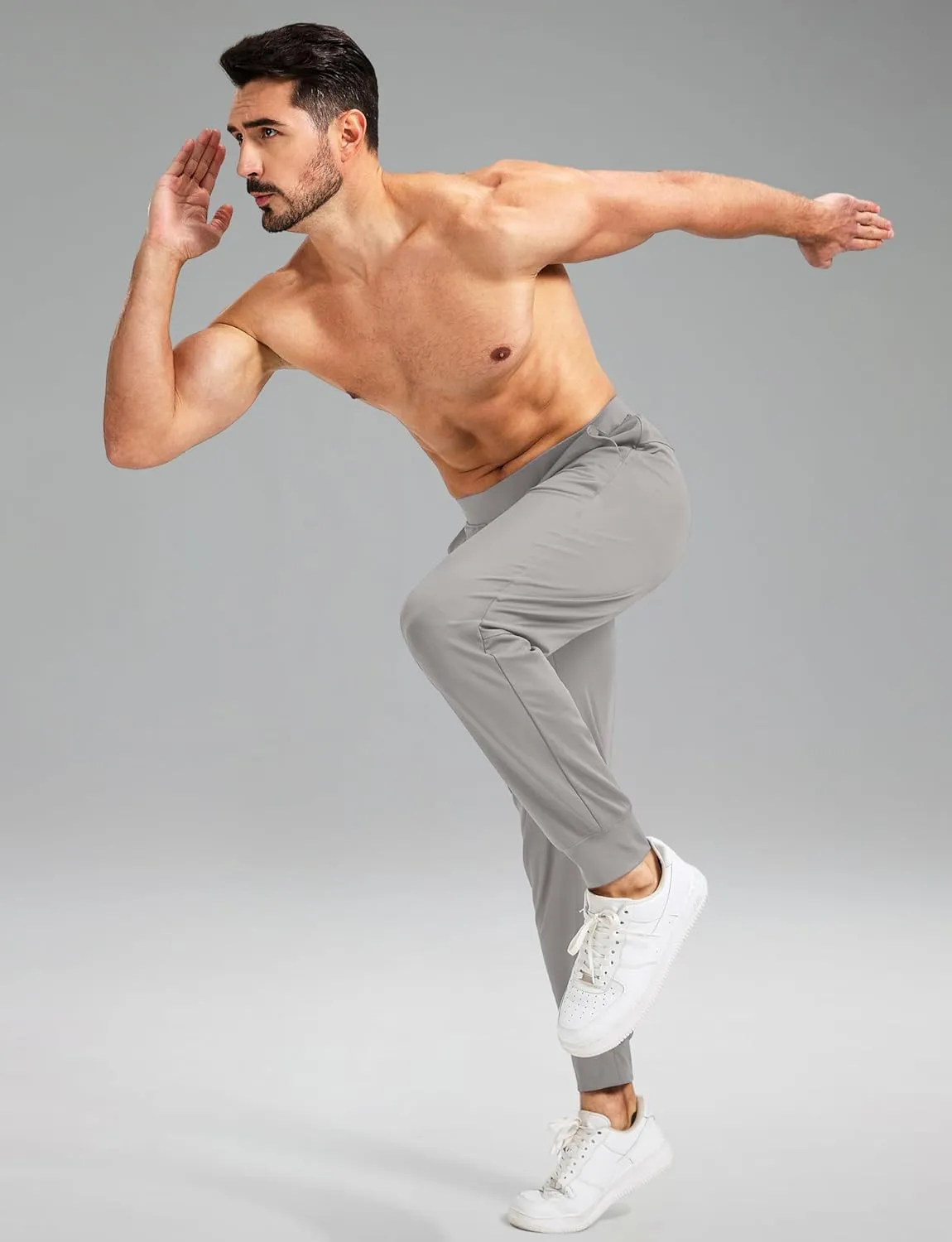 Blouty Men's Joggers Pants with Zipper Pockets Stretch Workout Athletic Sweatpants Gym Golf Joggers for Men Casual Running