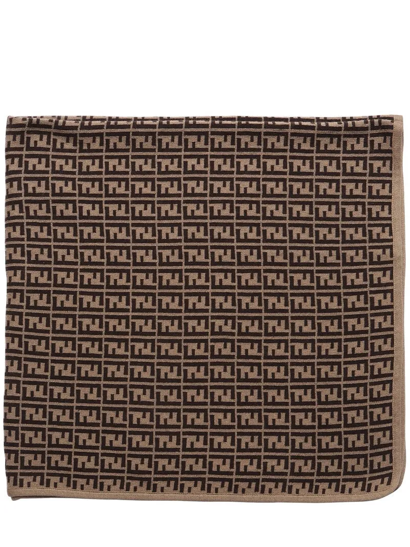 Brown Baby FF Allover Blanket