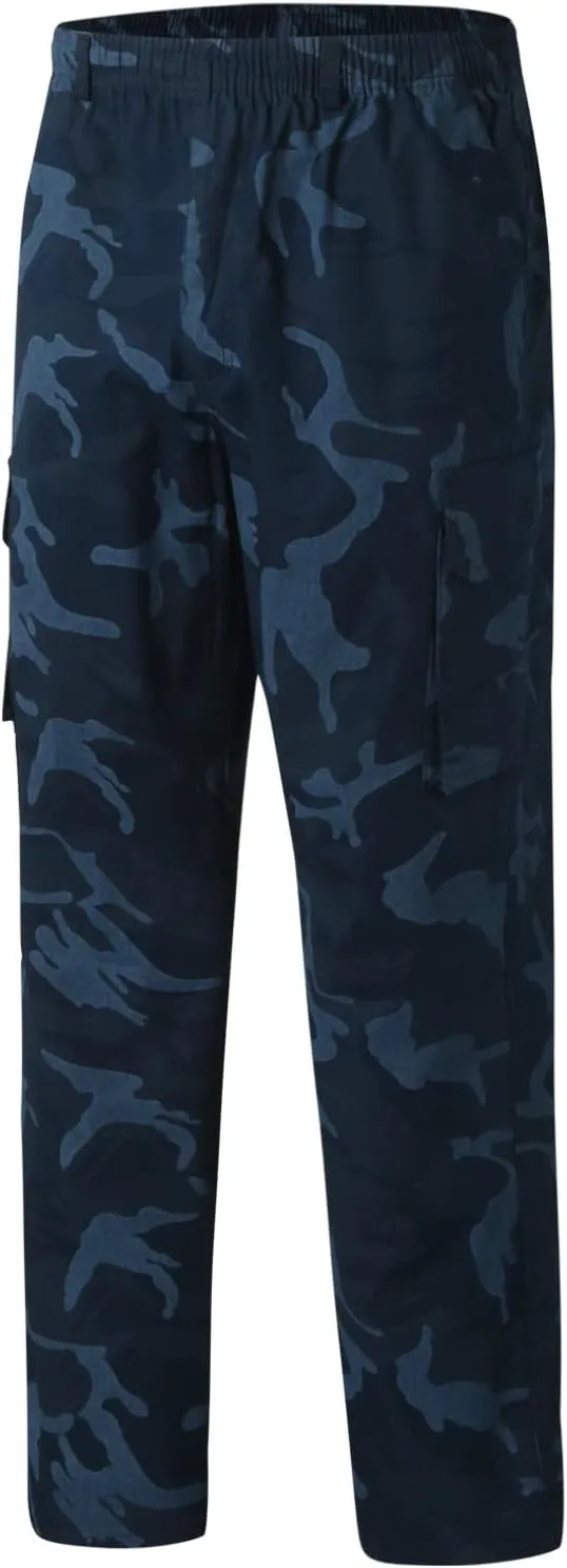 Cargo Pant for Men Work Flexible Casual Joggers Pant Stretch Drawstring Waistband Tapered Leg Sweatpants with Pockets