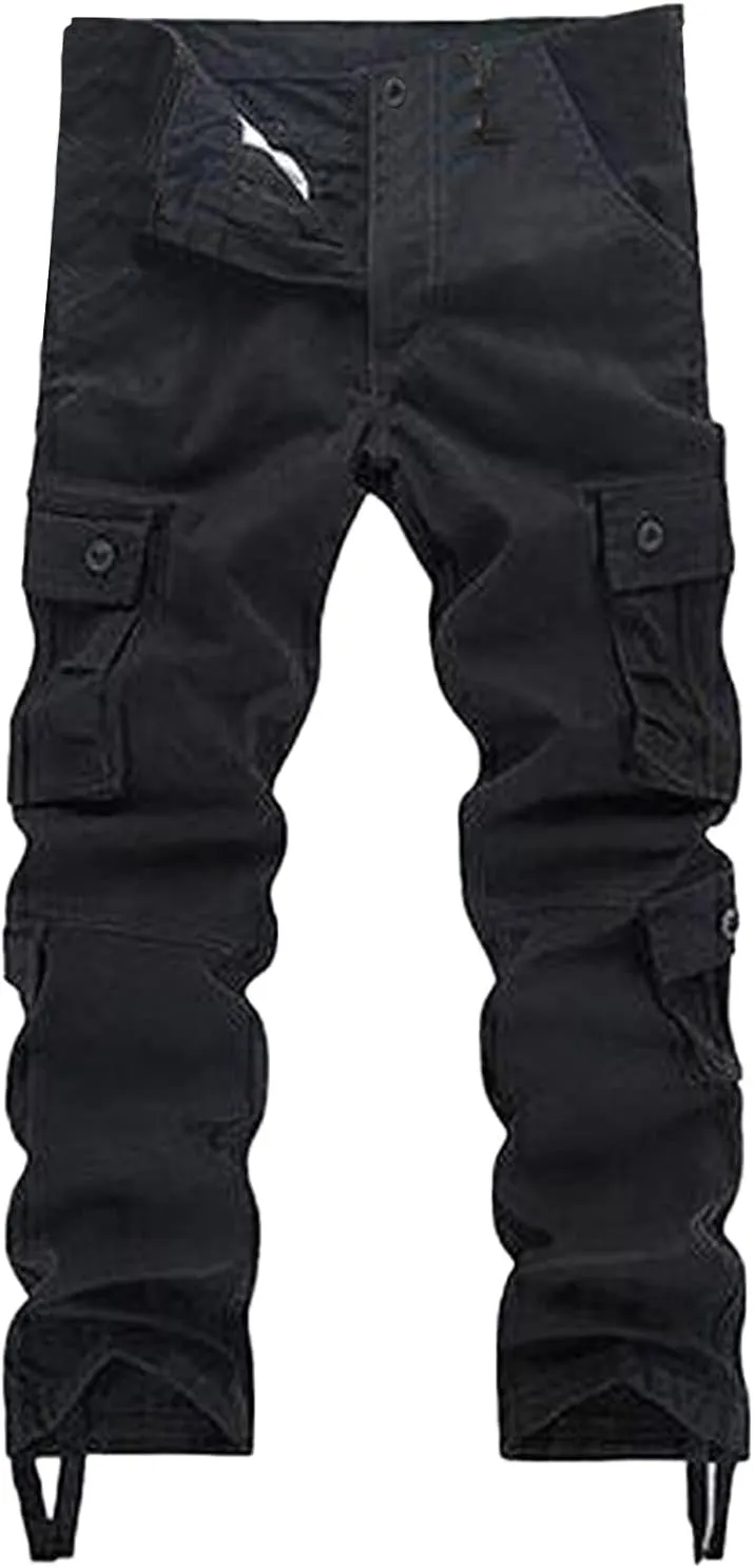 Cargo Pants for Men Work Flexible Casual Drawstring Waist Joggers Classic Breathable Active Fishing Hiking Pants
