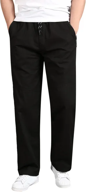 Cargo Pants for Men Work Flexible Waterproof Baggy Sweat Pants Lightweight Work Pants Relaxed Fit Straight Leg Tousers