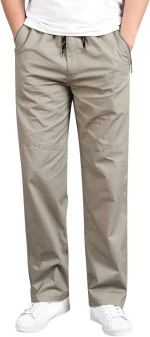 Cargo Pants for Men Work Flexible Waterproof Baggy Sweat Pants Lightweight Work Pants Relaxed Fit Straight Leg Tousers